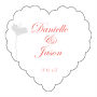 Customizable Orchid Heart Wedding Labels